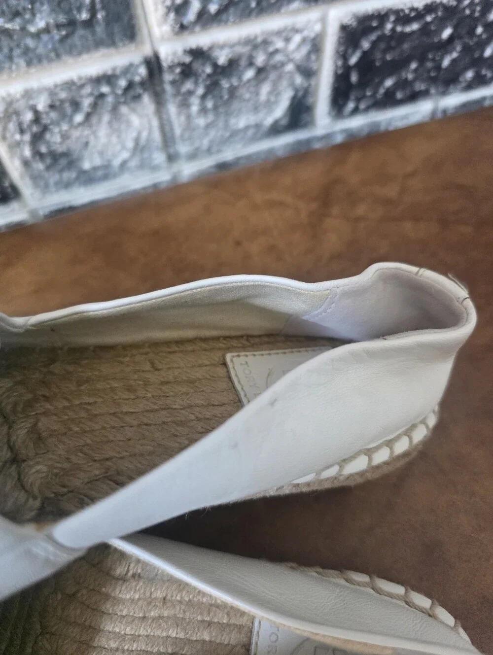 Tory Burch Women's Two-Tone Leather Espadrille Flat Size 5M